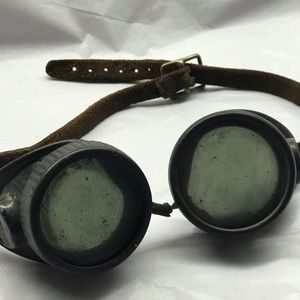 Vintage Black steampunk desert sand goggles festival costume pilot sunglasses